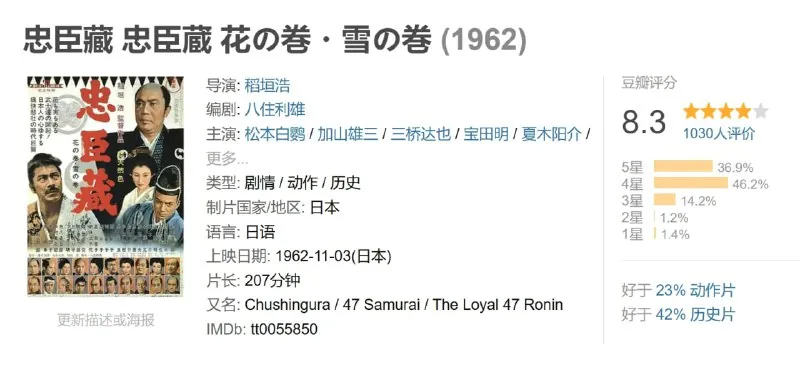 忠臣藏忠臣蔵花の巻・雪の巻（1962）net 网络资源